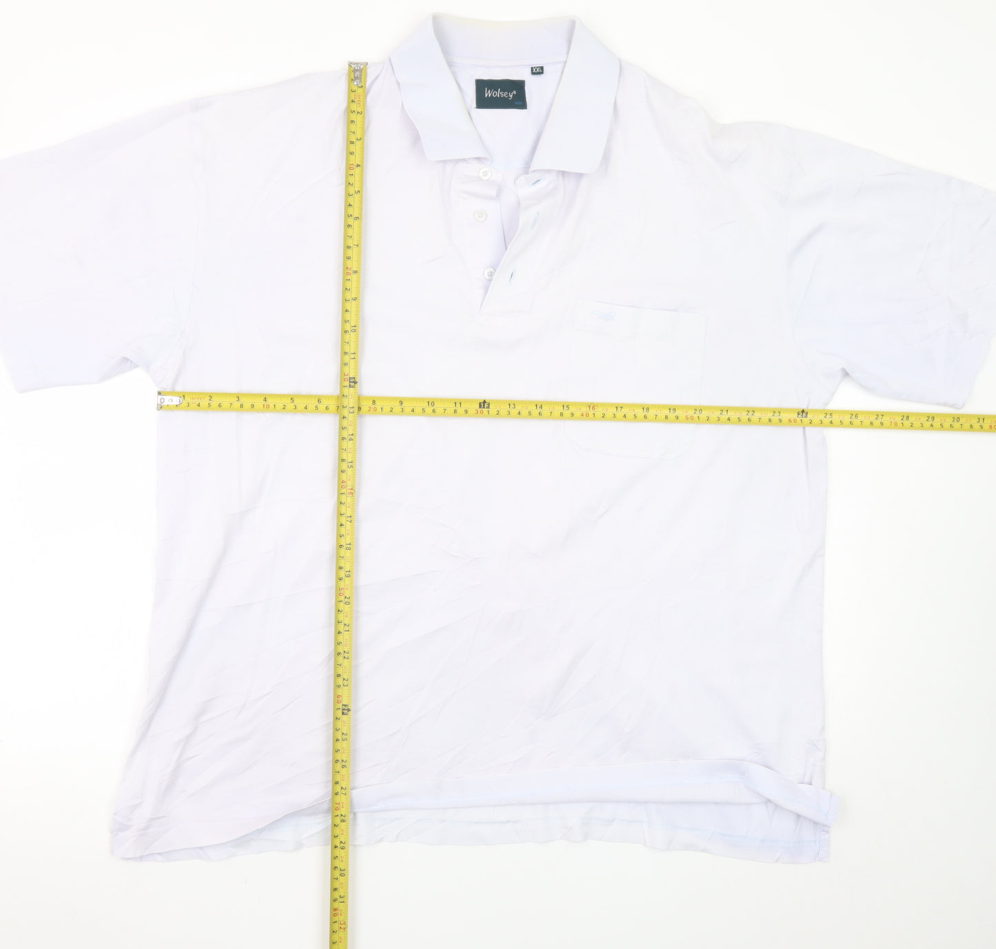 Wolsey Men's White 2XL Cotton Short Sleeve Polo Shirt