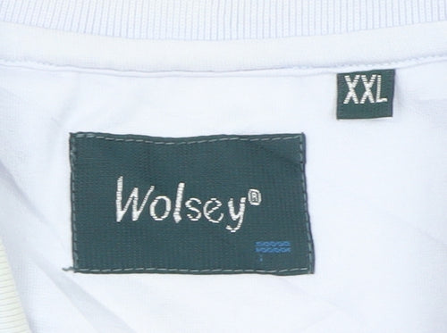 Wolsey Men's White 2XL Cotton Short Sleeve Polo Shirt