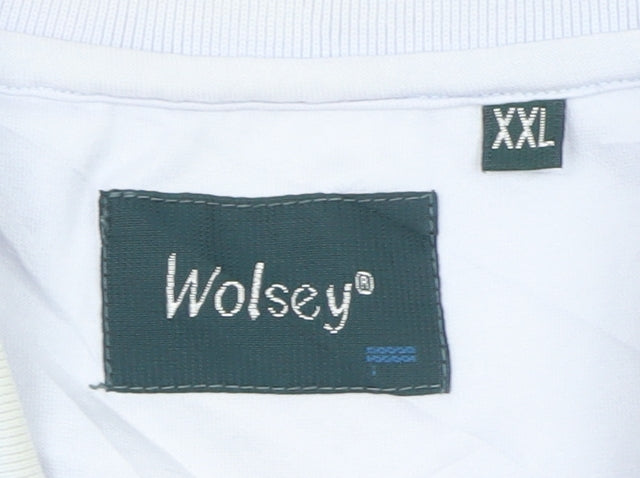 Wolsey Men's White 2XL Cotton Short Sleeve Polo Shirt