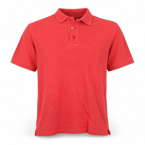 Bytom Men's Red Cotton Short Sleeve Polo Shirt Size M