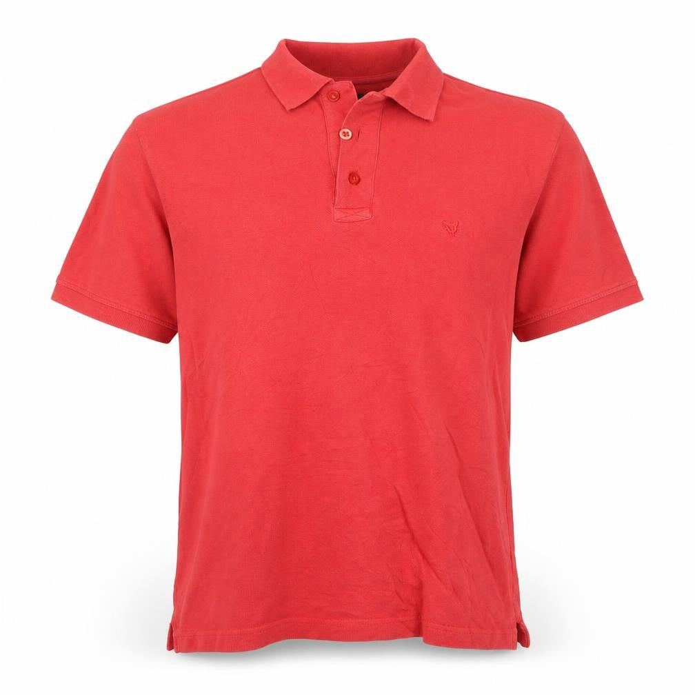 Bytom Men's Red Cotton Short Sleeve Polo Shirt Size M