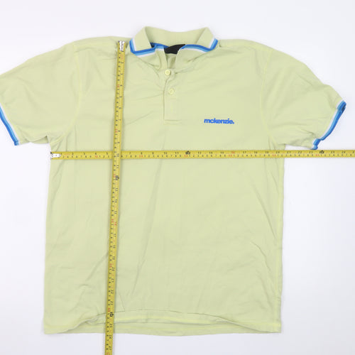 McKenzie Men's Beige Collared Cotton Short Sleeve Polo T-Shirt Size L