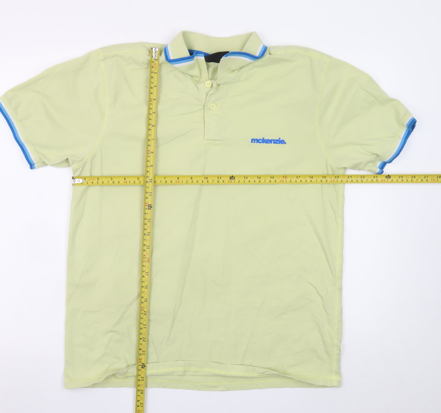 McKenzie Men's Beige Collared Cotton Short Sleeve Polo T-Shirt Size L