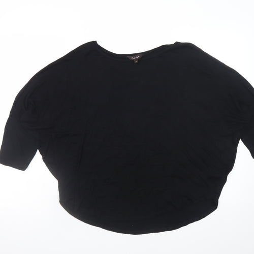 Phase Eight Women Black Size 12 Relaxed Jersey Tunic Blouse