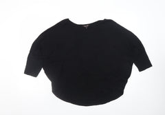 Phase Eight Women Black Size 12 Relaxed Jersey Tunic Blouse