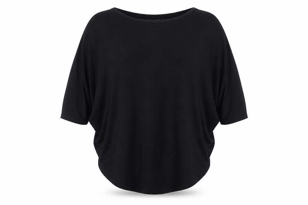 Front view of Phase Eight Women Black, size 12, Relaxed Jersey Tunic Blouse