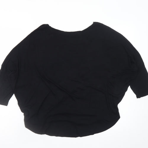 Phase Eight Women Black Size 12 Relaxed Jersey Tunic Blouse