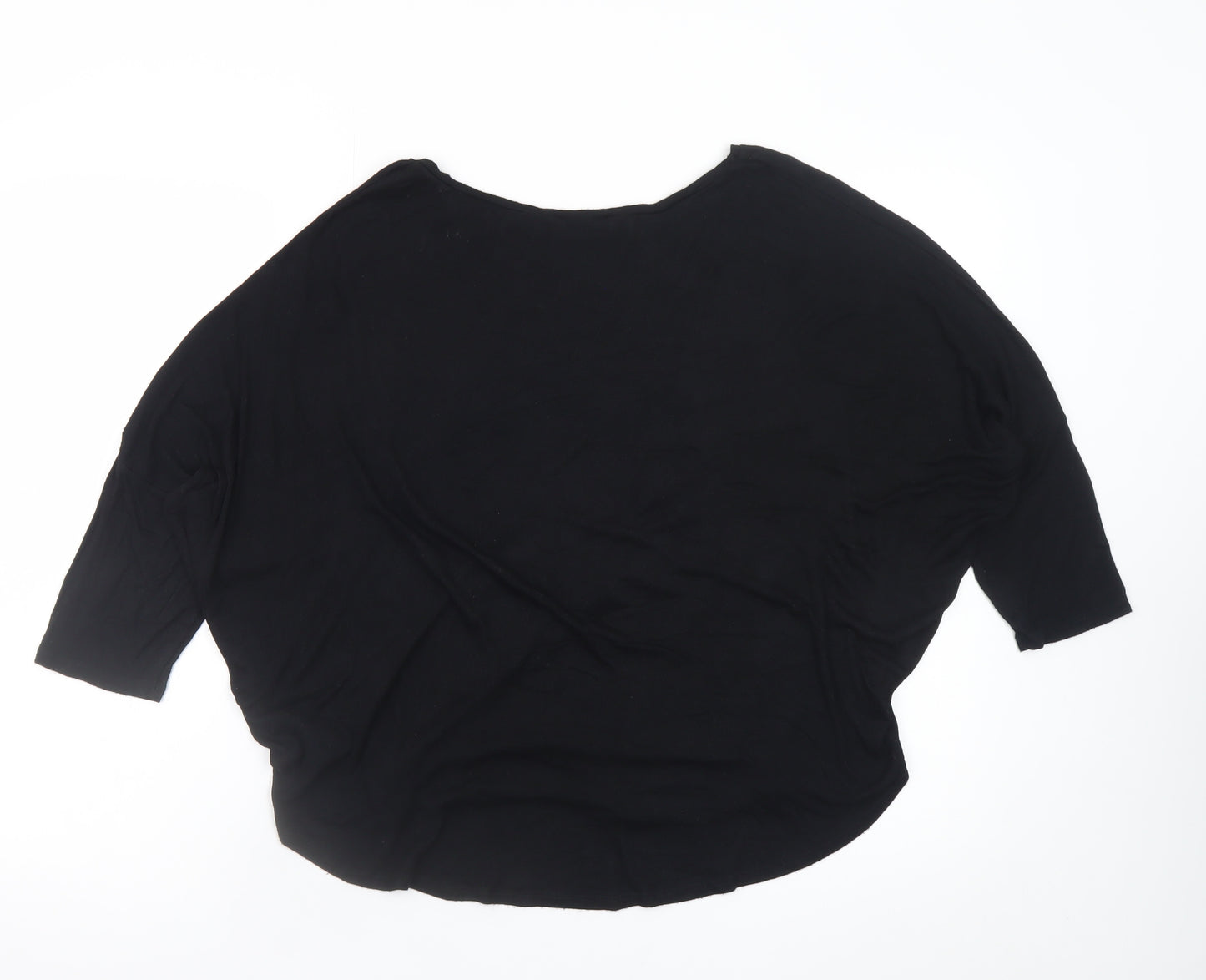 Phase Eight Women Black Size 12 Relaxed Jersey Tunic Blouse