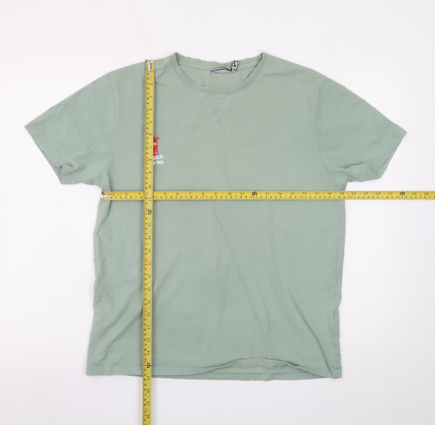 ASOS Design Men's Green Hot Sauce Graphic Cotton T-Shirt Size M