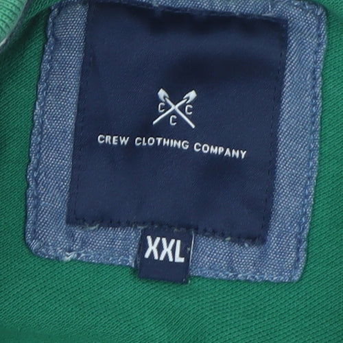 Crew Clothing Company Men's Green 2XL Short Sleeve Polo Shirt