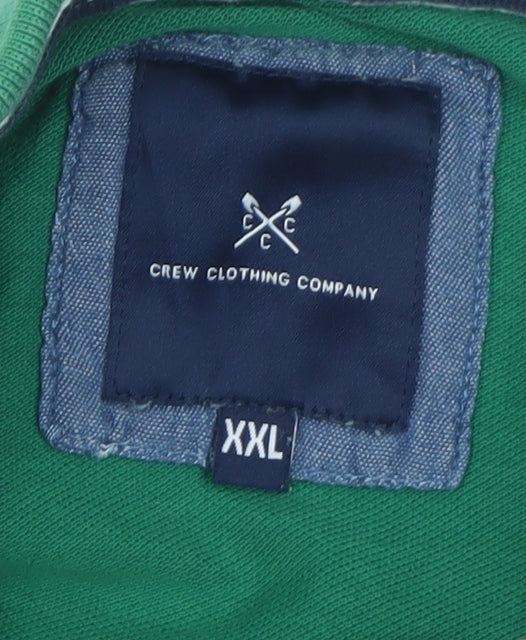 Crew Clothing Company Men's Green 2XL Short Sleeve Polo Shirt