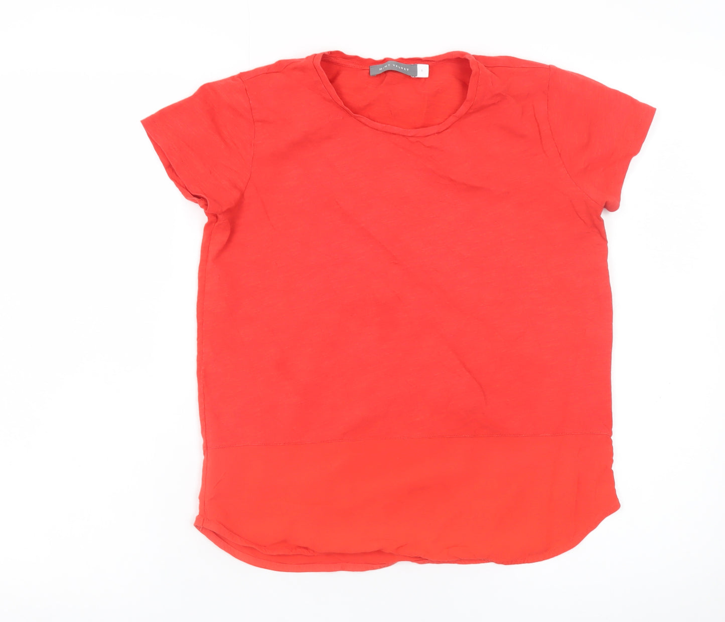 Mint Velvet Women's Red Short Sleeve Basic T-Shirt Size 8