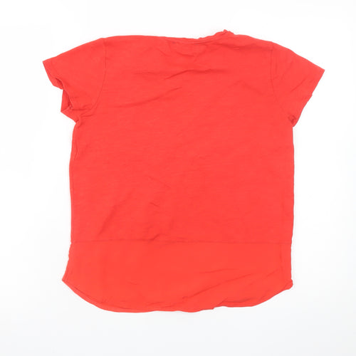 Mint Velvet Women's Red Short Sleeve Basic T-Shirt Size 8