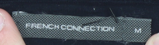 French Connection Men's Grey Navy Colourblock Cotton Polo Shirt M