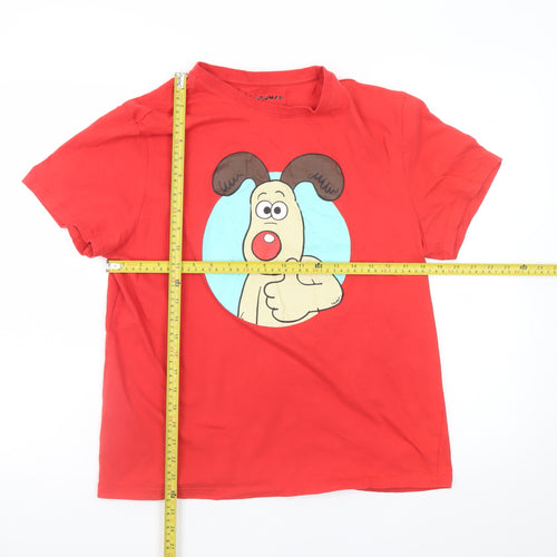 Aardman Comic Relief Red Gromit Mens Medium Cotton T-Shirt