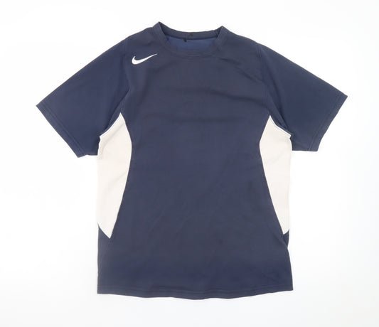 Nike Men's Blue White Dri-Fit Athletic Sports T-Shirt Size S