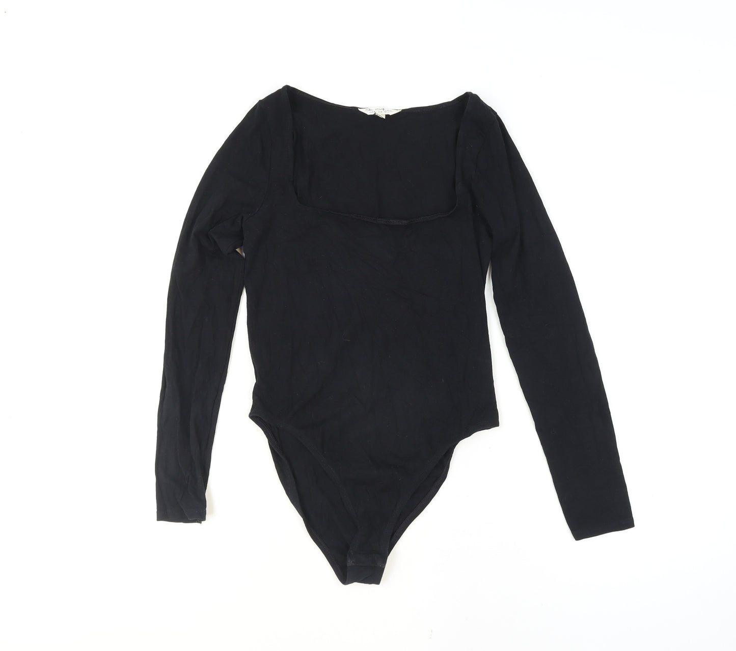 Miss Selfridge Women's Black Long Sleeve Bodysuit UK 12