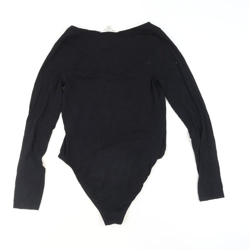Miss Selfridge Women's Black Long Sleeve Bodysuit UK 12