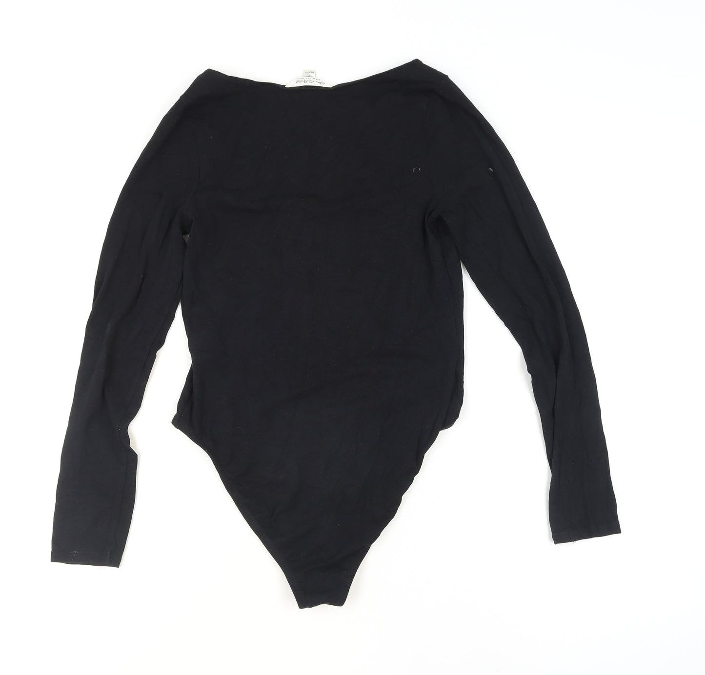 Miss Selfridge Women's Black Long Sleeve Bodysuit UK 12