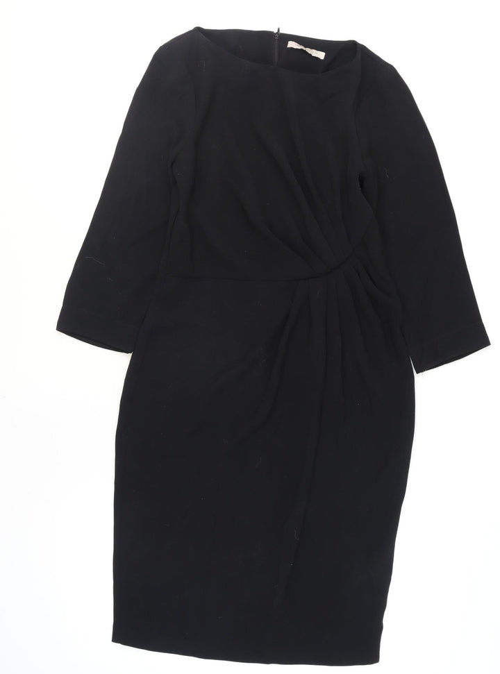 Marks and Spencer Women’s Black Sheath Knee Length Dress UK 8