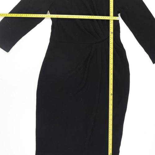 Marks and Spencer Women’s Black Sheath Knee Length Dress UK 8