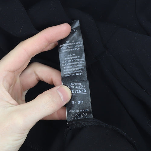 Marks and Spencer Women’s Black Sheath Knee Length Dress UK 8