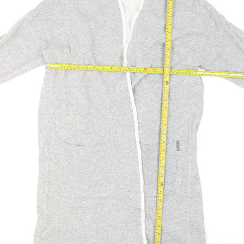 Barbour Women Grey Wool Blend Cardigan Jumper M Classic Open Knit