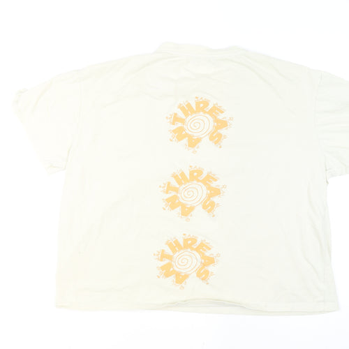 Another Reason Men’s Ivory Graphic Print Crew Neck T-Shirt Size M