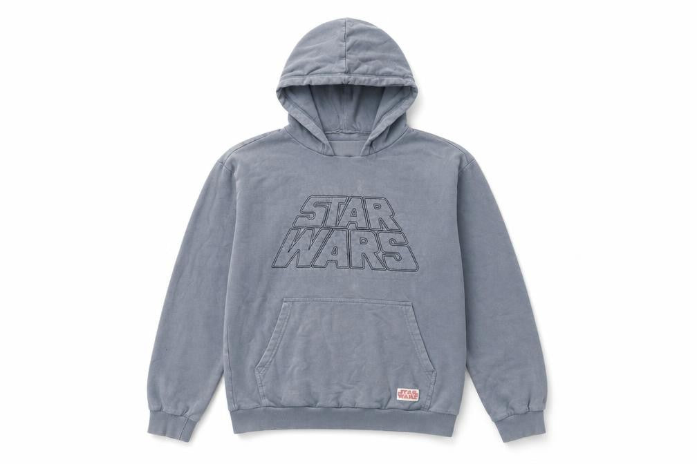 Front view of Marks & Spencer boys’ blue star wars pullover hoodie, size 13-14, years
