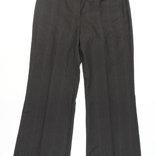 Next Women Black Pinstripe Wool Blend Trouser Suit Pants Size 14