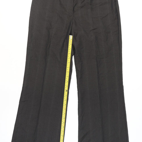 Next Women Black Pinstripe Wool Blend Trouser Suit Pants Size 14