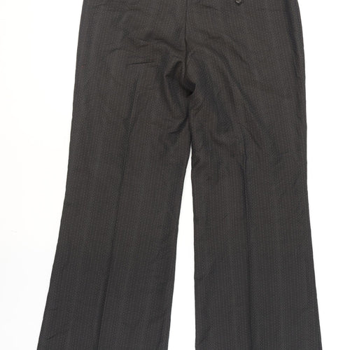 Next Women Black Pinstripe Wool Blend Trouser Suit Pants Size 14