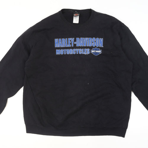 Harley-Davidson Men’s Black 2XL Pullover Sweatshirt Biker Graphic