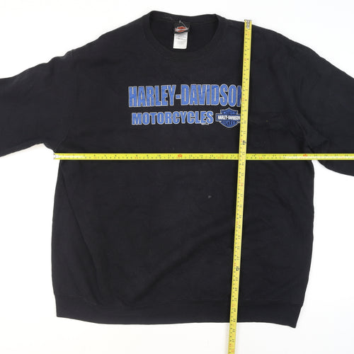 Harley-Davidson Men’s Black 2XL Pullover Sweatshirt Biker Graphic
