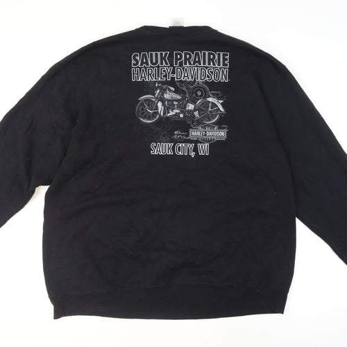 Harley-Davidson Men’s Black 2XL Pullover Sweatshirt Biker Graphic