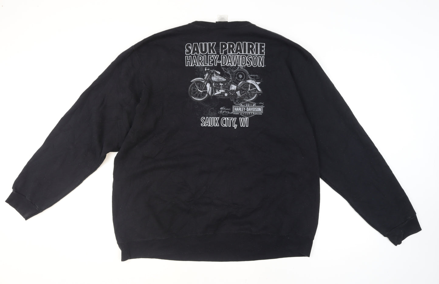 Harley-Davidson Men’s Black 2XL Pullover Sweatshirt Biker Graphic