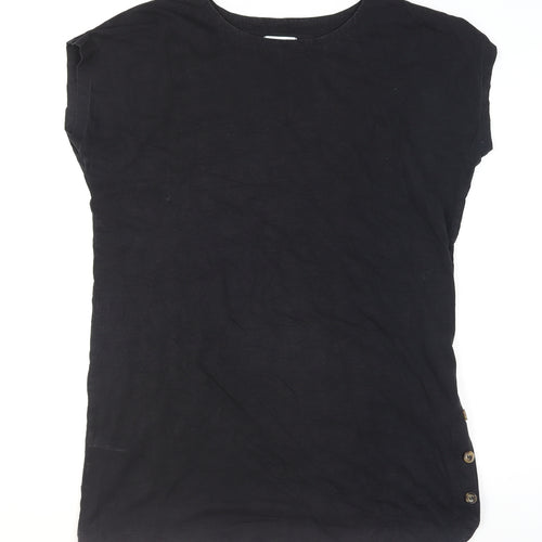 River Island Womens Black XL Cotton Blend Short Sleeve T-Shirt