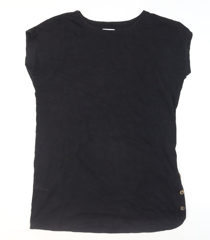 River Island Womens Black XL Cotton Blend Short Sleeve T-Shirt