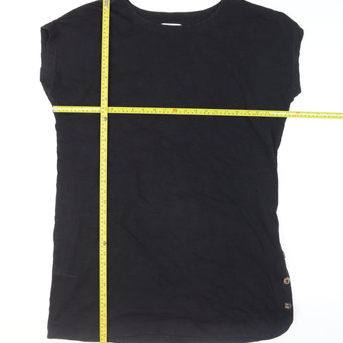 River Island Womens Black XL Cotton Blend Short Sleeve T-Shirt
