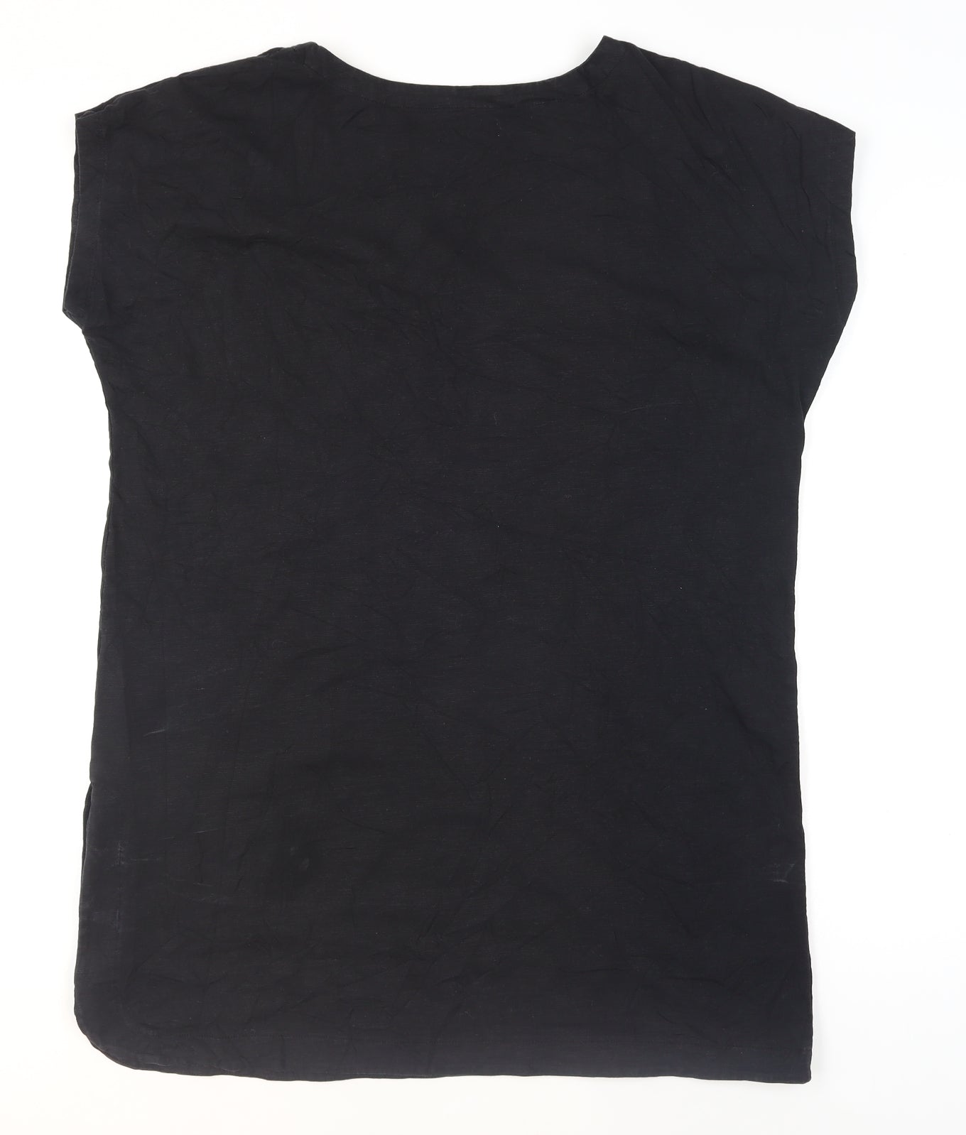 River Island Womens Black XL Cotton Blend Short Sleeve T-Shirt