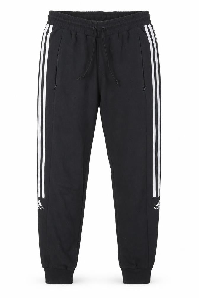 Front view of Adidas Women's Black S Jogger Activewear Trousers with Side Stripes