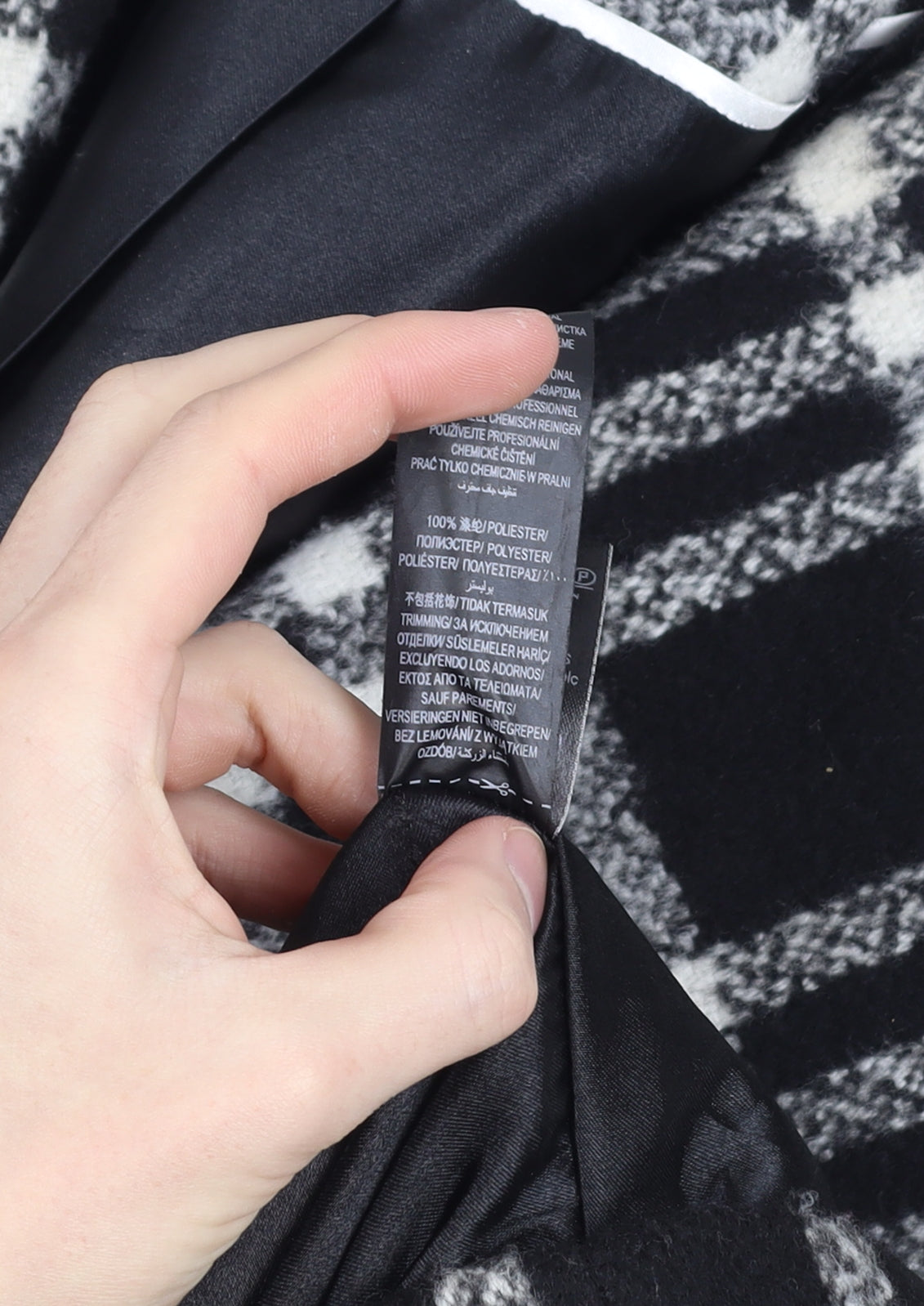 Marks and Spencer Per Una Women's Black Check Belted Coat Size 16