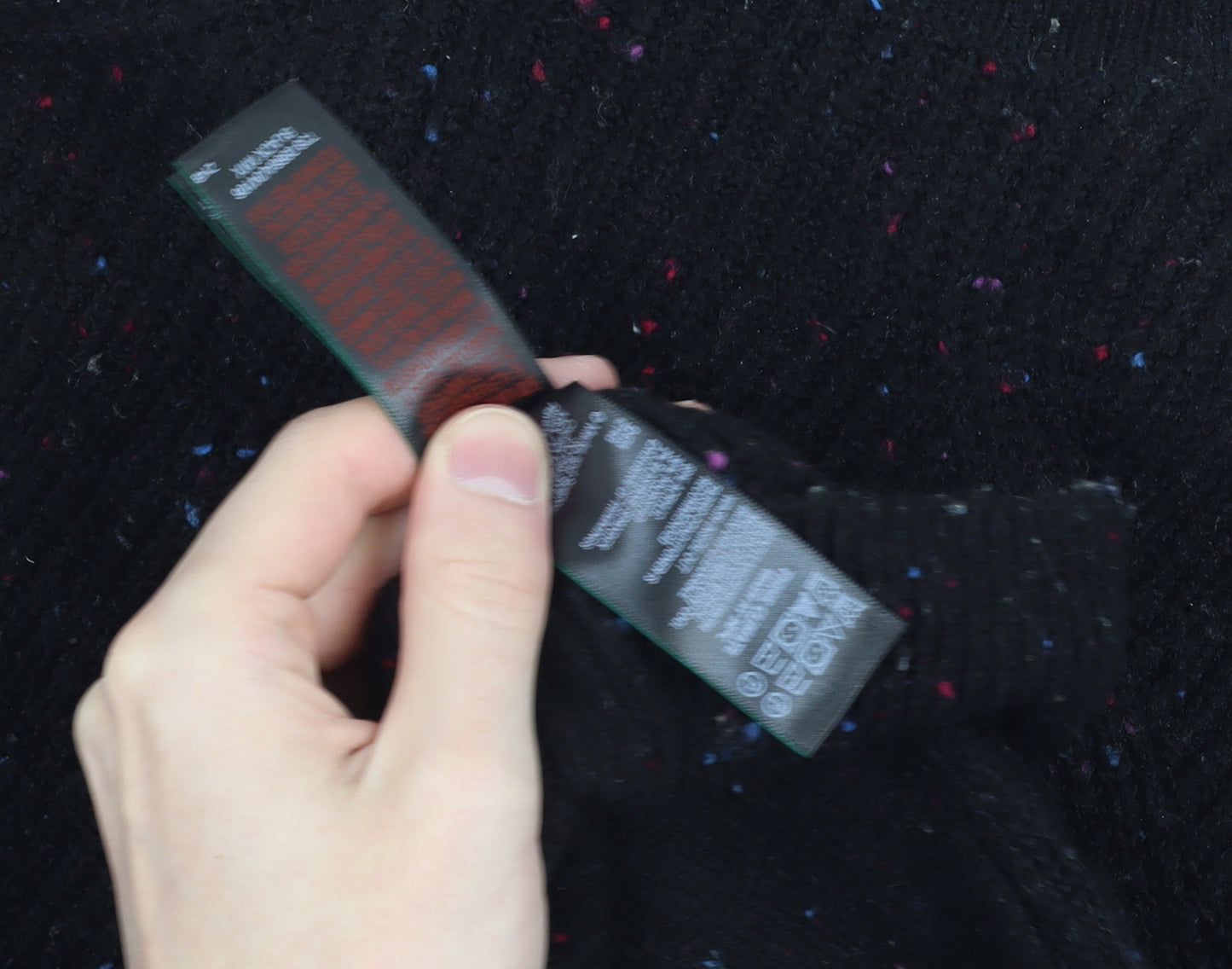 Marks and Spencer Womens Black Chunky Knit Wool Jumper Size S