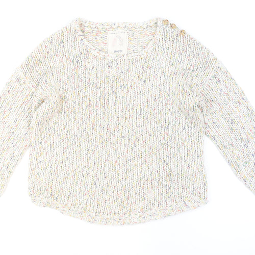 Mantaray Women's Multicoloured Chunky Knit Jumper Size 10