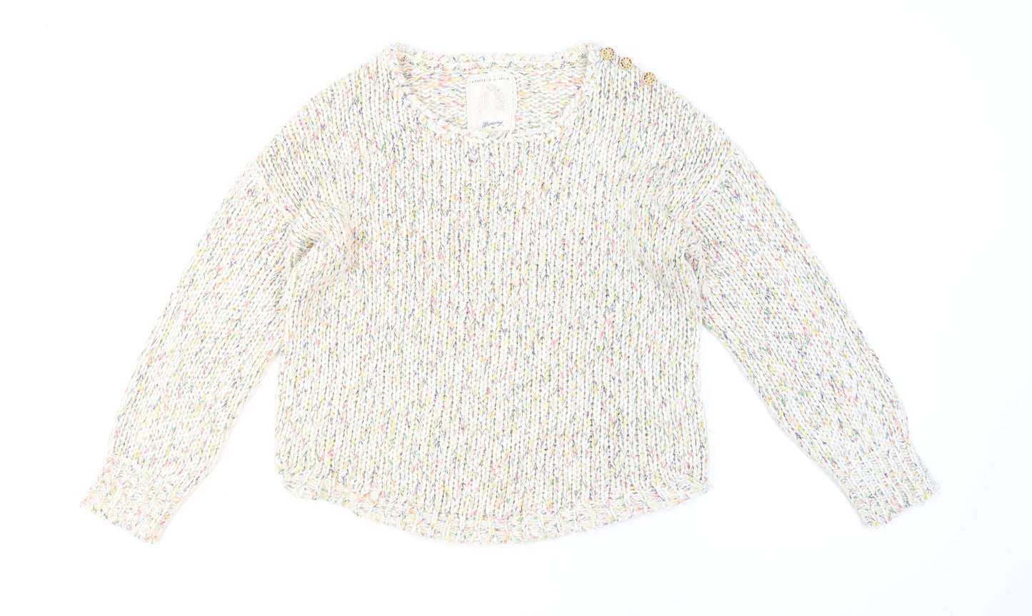 Mantaray Women's Multicoloured Chunky Knit Jumper Size 10