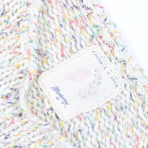 Mantaray Women's Multicoloured Chunky Knit Jumper Size 10