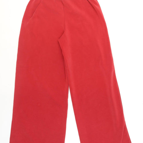 Next Women's Red Track Pants Size 6R Elastic Waist Snap Side