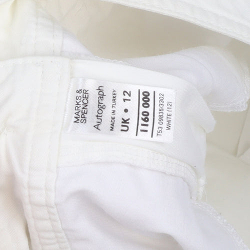 Marks & Spencer Autograph Women’s White Chino Trousers Size 12 Regular