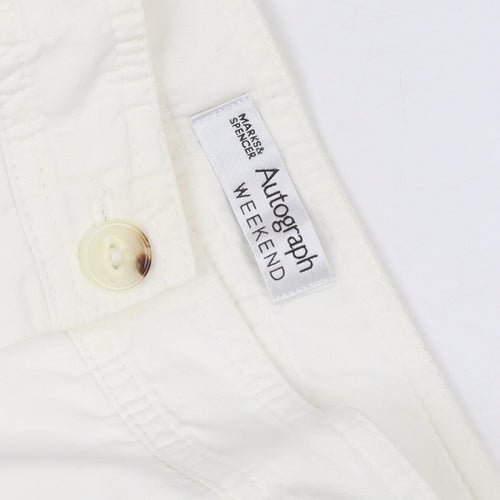 Marks & Spencer Autograph Women’s White Chino Trousers Size 12 Regular