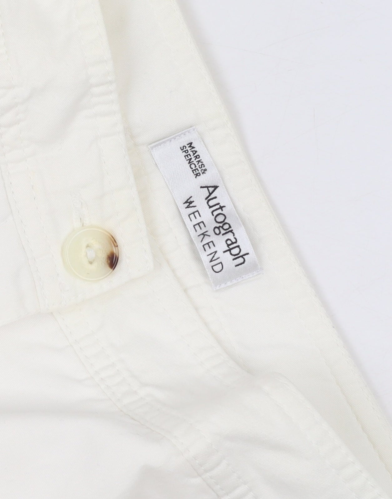 Marks & Spencer Autograph Women’s White Chino Trousers Size 12 Regular